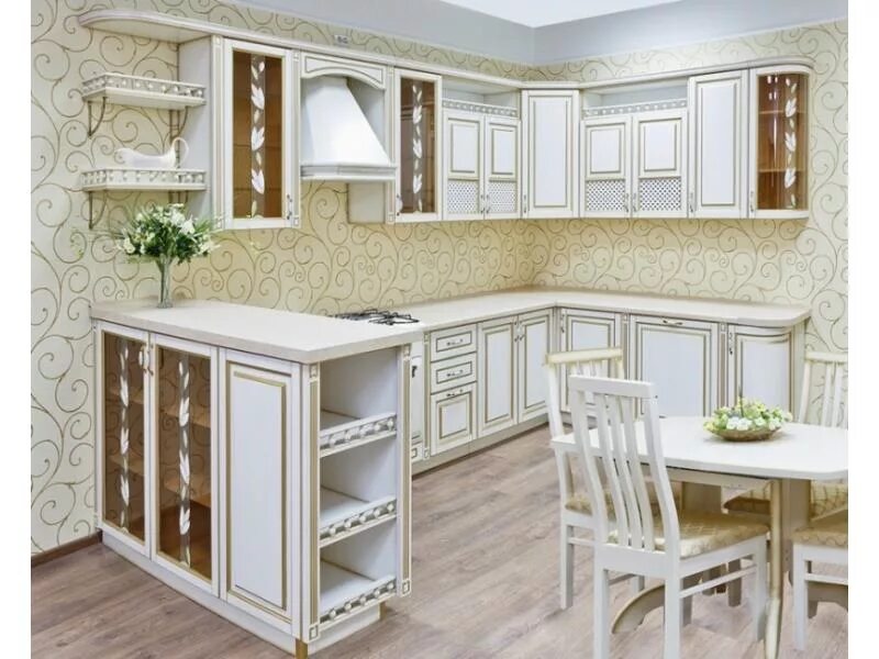 Кухонный гарнитур киров каталог цены фото Кухня Классика массив / Мебельная фабрика "Rits", г. Киров