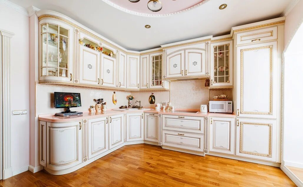 Кухонный гарнитур классика фото Кухня Афина Оро - купить от производителя, цены и фото