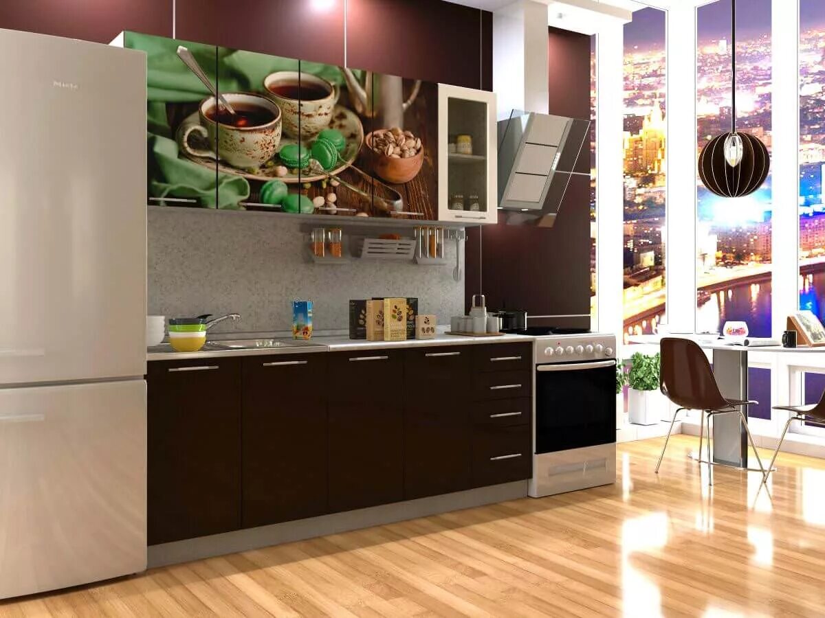 Кухонный гарнитур кофе фото Кухонный гарнитур Фотопечать 2,0 купить по цене в Челябинске - интернет магазин 