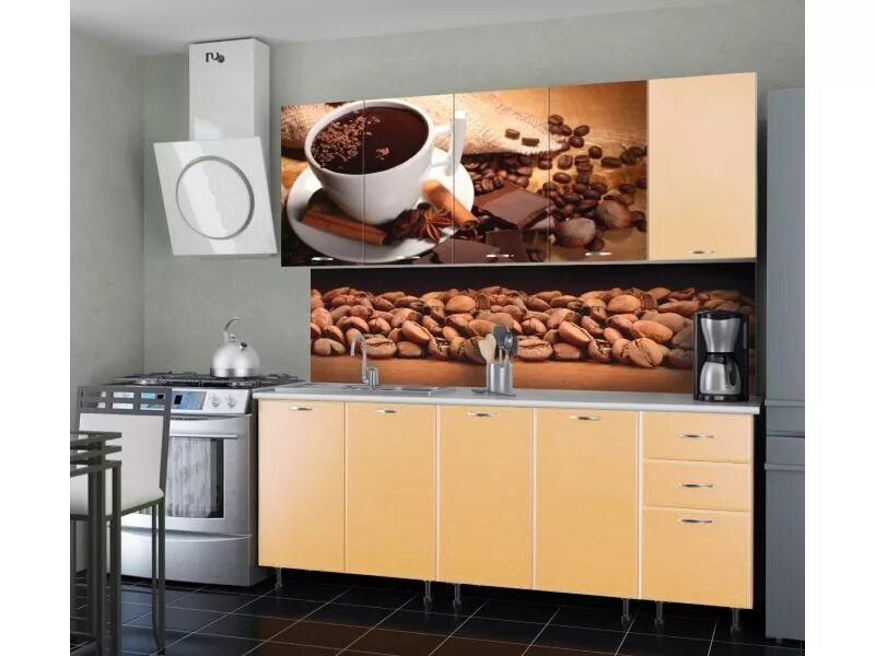 Кухонный гарнитур кофе фото Кухонный гарнитур Кофе-Ваниль / Мебельная фабрика "СОЮЗ", г. Кузнецк
