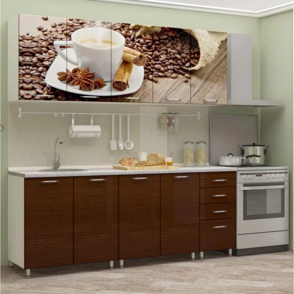 Кухонный гарнитур кофе фото Дизайн и необычные идеи кухни: 100+ фото, сочетания цветов