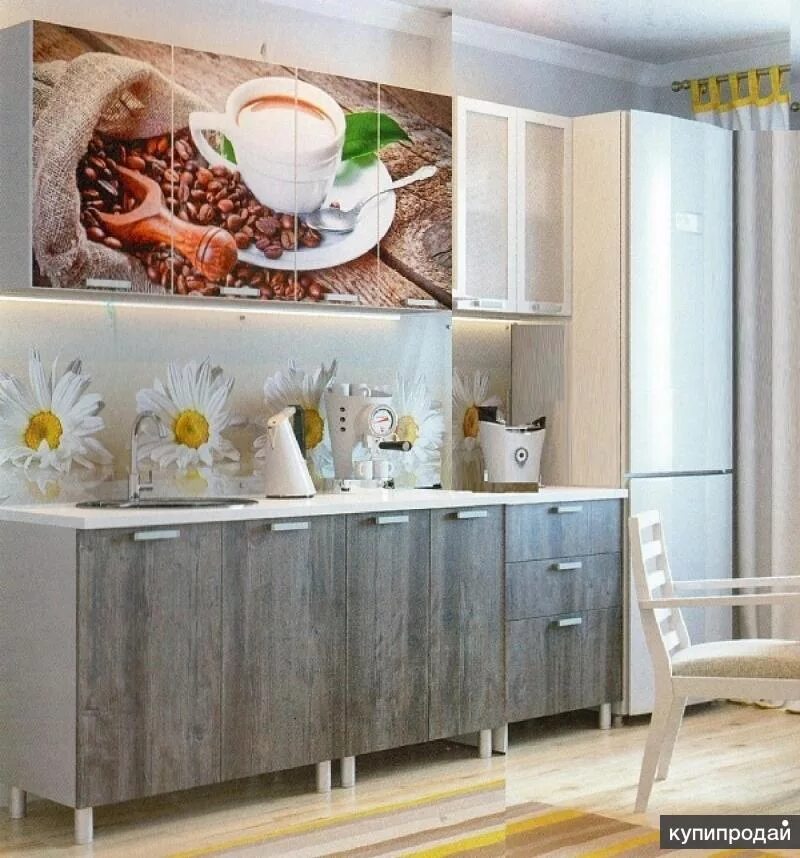 Кухонный гарнитур кофе фото Кухонный гарнитур "Кофе" 1,8 м. в Кемерове