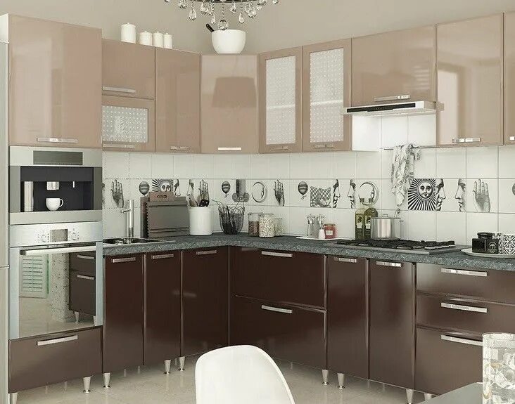 Кухонный гарнитур кофейного цвета фото Кухня София Престиж Сокме Киев. Купить, недорого, цена Кухня София Престиж Сокме