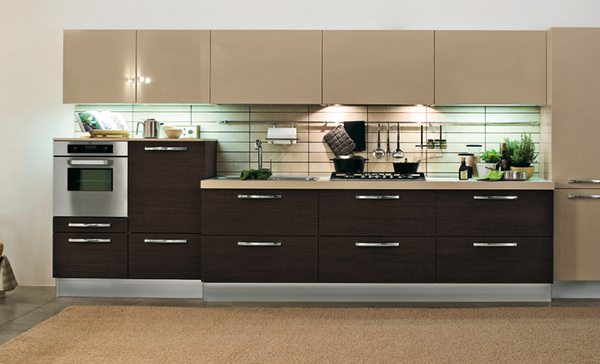 Кухонный гарнитур коричневого цвета фото Нажмите чтобы посмотреть картинку, используйте мышь для перетаскивания. Использу