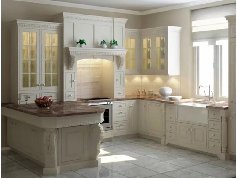 Кухонный гарнитур краснодар фото Кухонный гарнитур угловой Брикет / Мебельная фабрика "Градиент Мебель", г. Красн