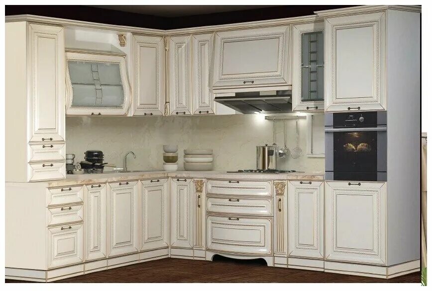 Кухонный гарнитур краснодар фото Кухня угловая 4000*1700 Неоклассика - купить в интернет-магазине по низкой цене 