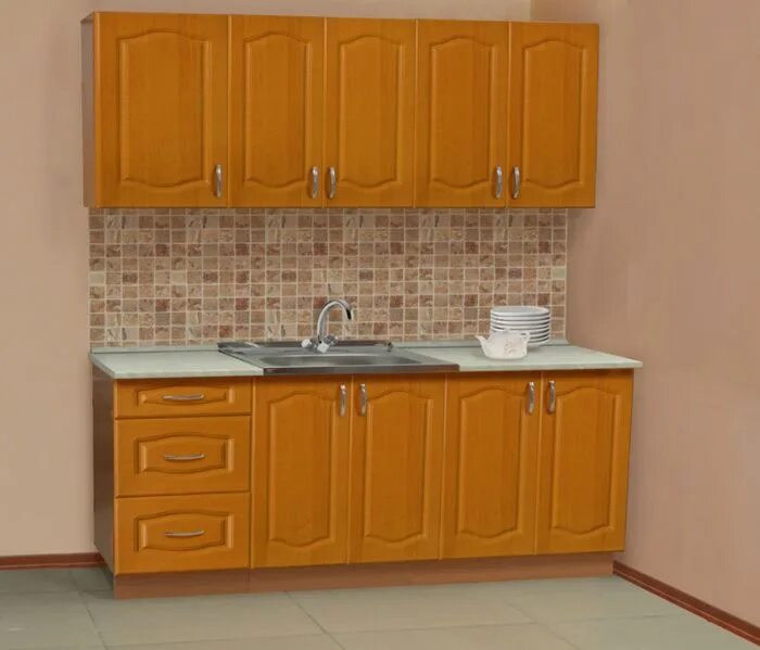 Кухонный гарнитур кухонный гарнитур бу фото Кухня "Эрлия" 160 см ольха мдф купить, цена: 12128 руб, объявление в разделе Всё