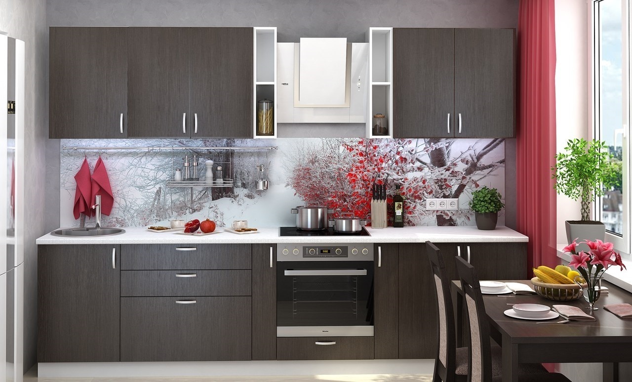 Кухонный гарнитур купить челябинск фото Кухня Дина 2,4 (к.21)Готовая модульная кухня Недорогие кухни эконом СПб Модульна