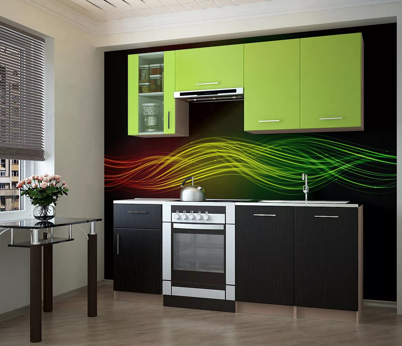 Кухонный гарнитур купить челябинск фото Кухонный гарнитур НК-Мебель Тарнета 180 см Зеленый - купить по выгодной цене на 