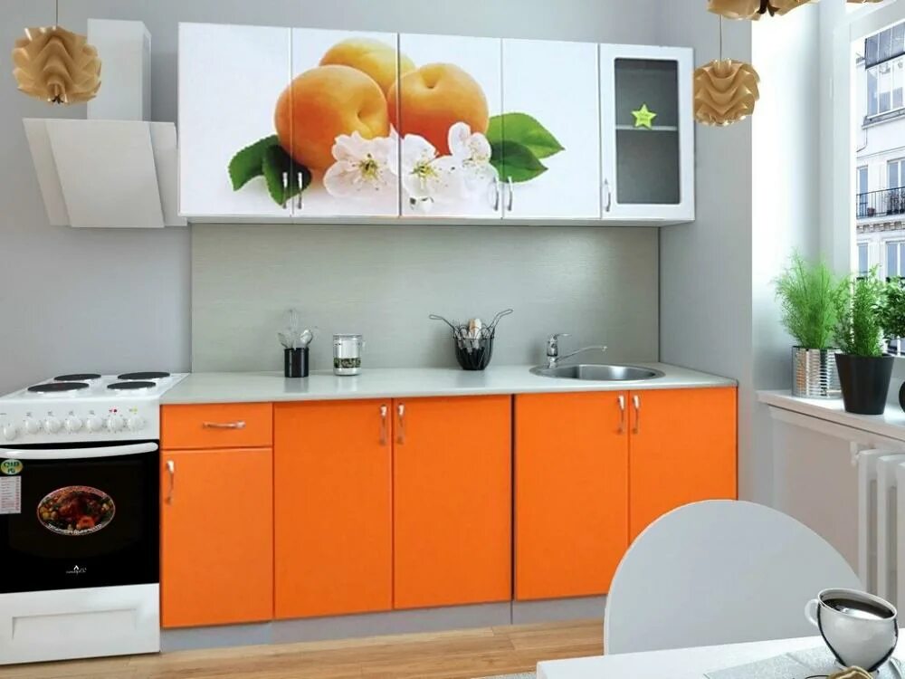 Кухонный гарнитур купить в липецке недорого фото Кухонный гарнитур "Персик" в Челябинске купить недорого по цене производителя Ме