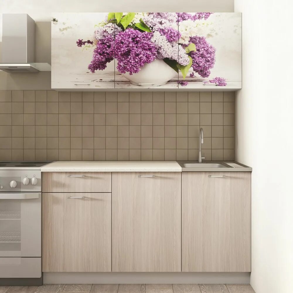 Кухонный гарнитур купить в липецке недорого фото Кухонный гарнитур Легенда-15 "Сирень" ⋆ Экономмебель24.рф в Норильске