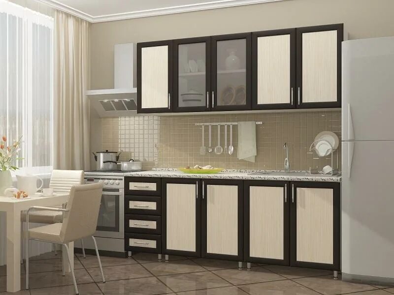 Кухонный гарнитур купить в пензе фото Кухня ЛДСП Эквадор / Мебельная фабрика "ФОРЕС", г. Пенза