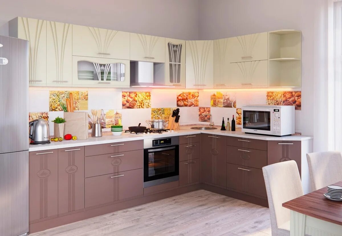 Кухонный гарнитур купить в пензе фото Модульная кухня "Лира" Леко по цене 35757 ₽ купить в Томске