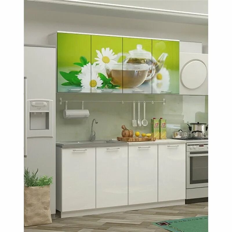 Кухонный гарнитур купить в уфе фото Кухня фотопечать Ванильный чай 1,6м от производителя в Санкт-Петербурге