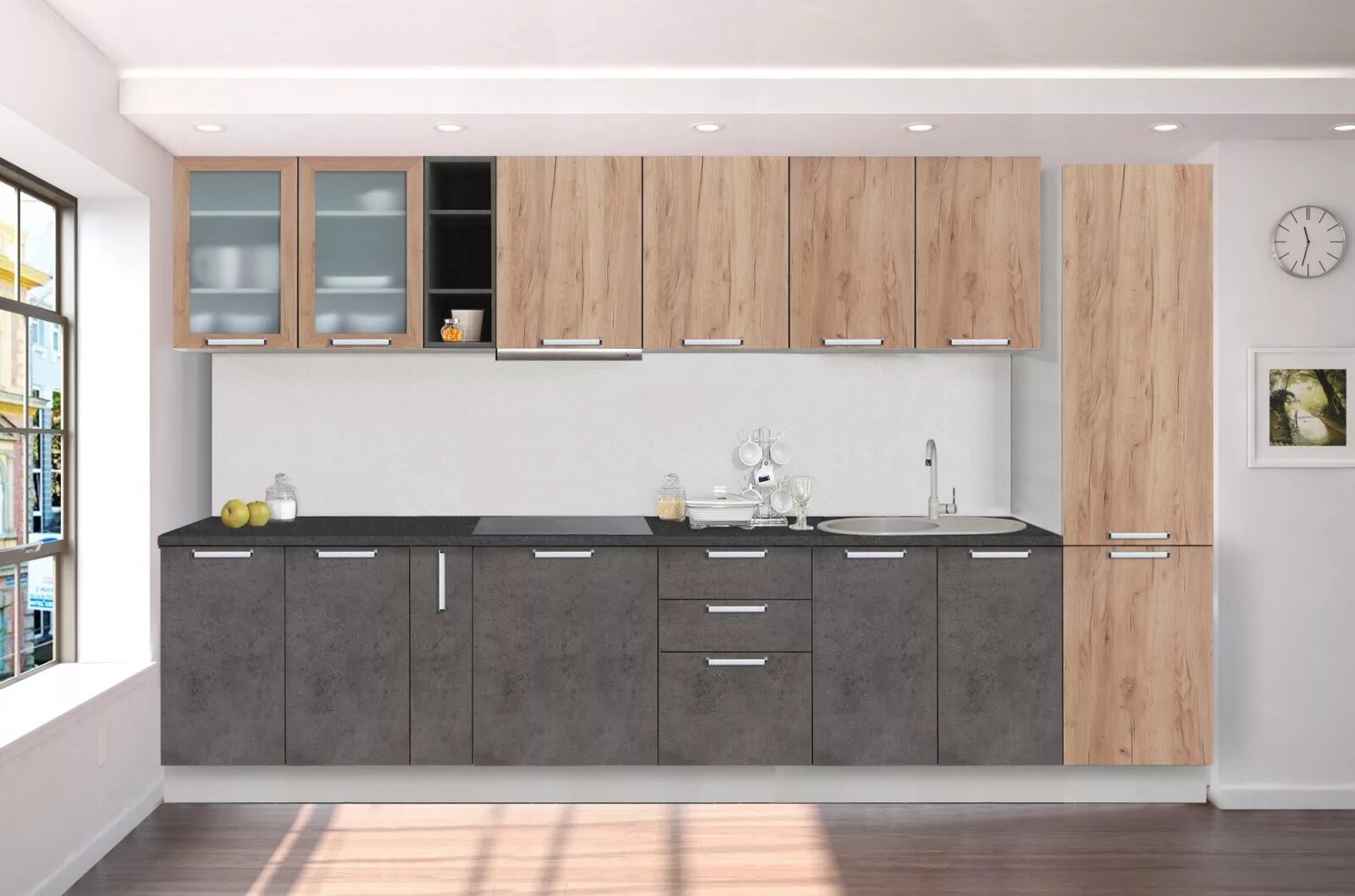 Кухонный гарнитур лдсп фото Кухня "Римини" - Дядя Шкаф