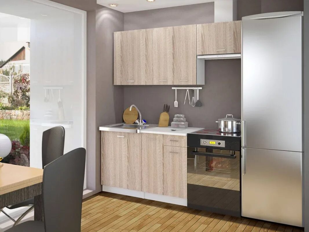 Кухонный гарнитур лдсп фото Кухонный гарнитур Сан-ремо СТЛ.152.00 Белый/Дуб сонома купить в Екатеринбурге по