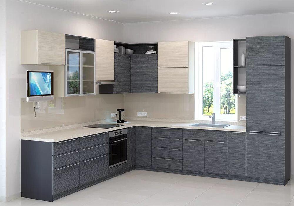 Кухонный гарнитур лдсп фото Какой фасад для кухни лучше выбрать? Из какого материала лучше заказать кухню? С