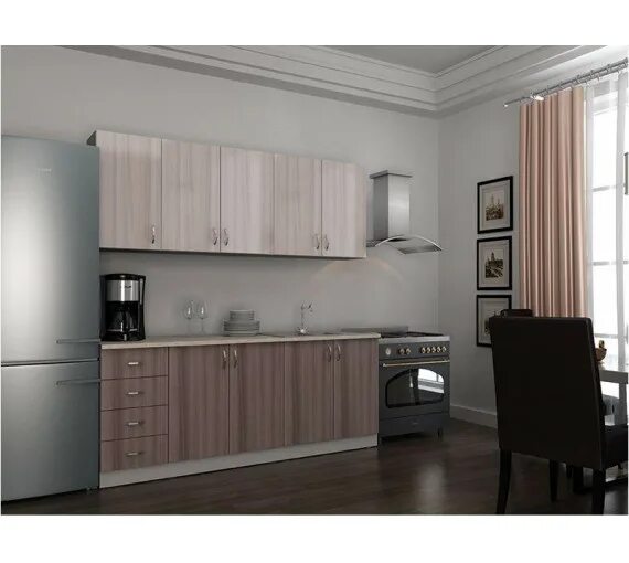 Кухонный гарнитур лдсп фото Кухня 2.0 ЛДСП . В-13, ясень ш.т\св купить в Петрозаводске