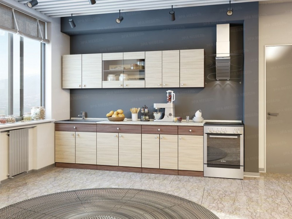 Кухонный гарнитур лдсп фото Кухонный гарнитур Шимо 2600 мм (Эра) купить недорого в Екатеринбурге от Азбука М