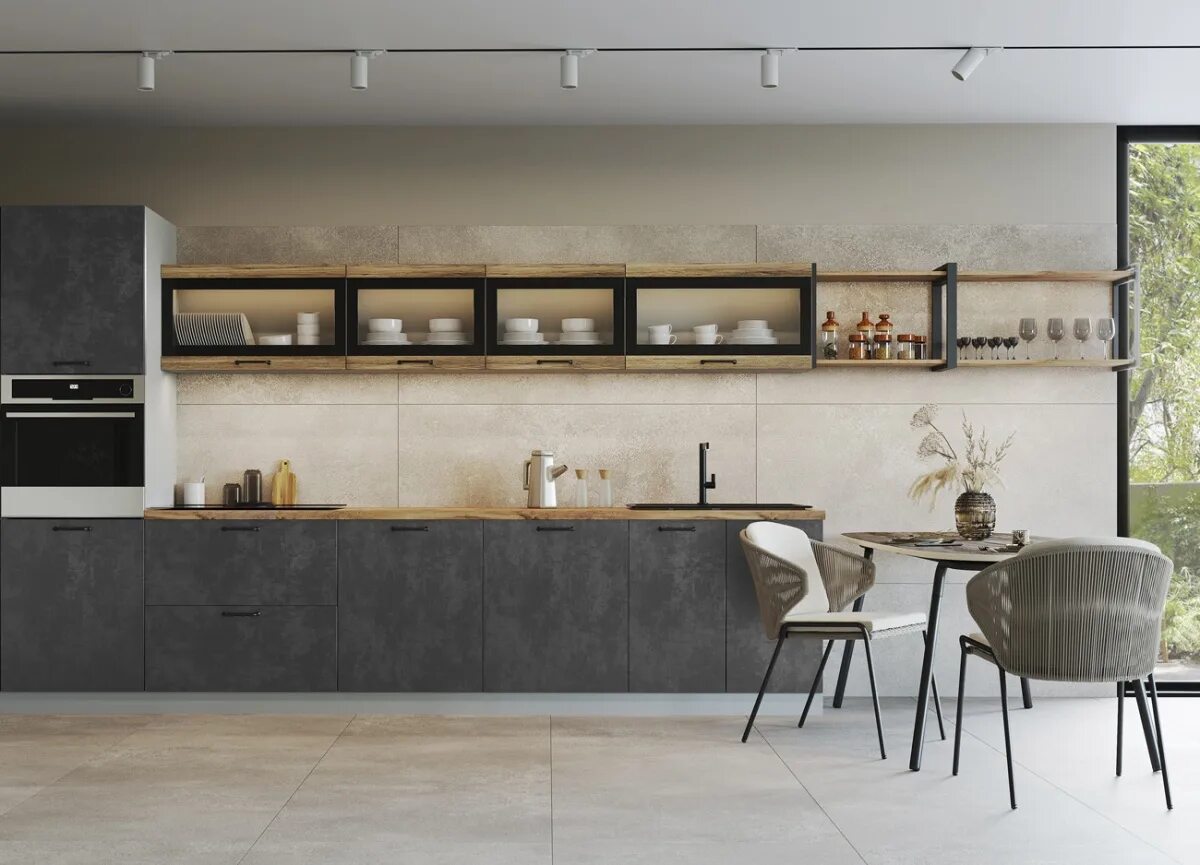 Кухонный гарнитур лофт фото Модульная кухня "Лофт" по цене 44726 ₽ купить в Томске