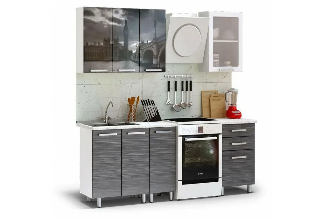 Кухонный гарнитур лондон фото Кухня 1,6 Лондон купить в Санкт-Петербурге по цене 35 800 ₽ в интернет-магазине 