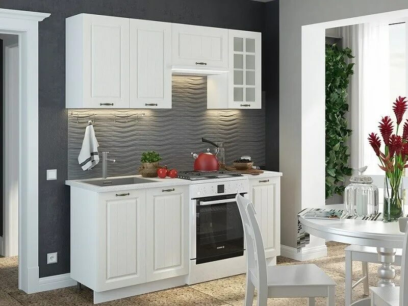 Кухонный гарнитур мария фото Кухня "Маша" 1,8 м Дуб белый - Интернет магазин мебели "Альтаир24"