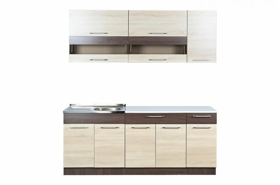 Кухонный гарнитур маша 2.0 фото Кухня "Маша-3" ЛДСП 2,0м (Улучшенная фурнитура)