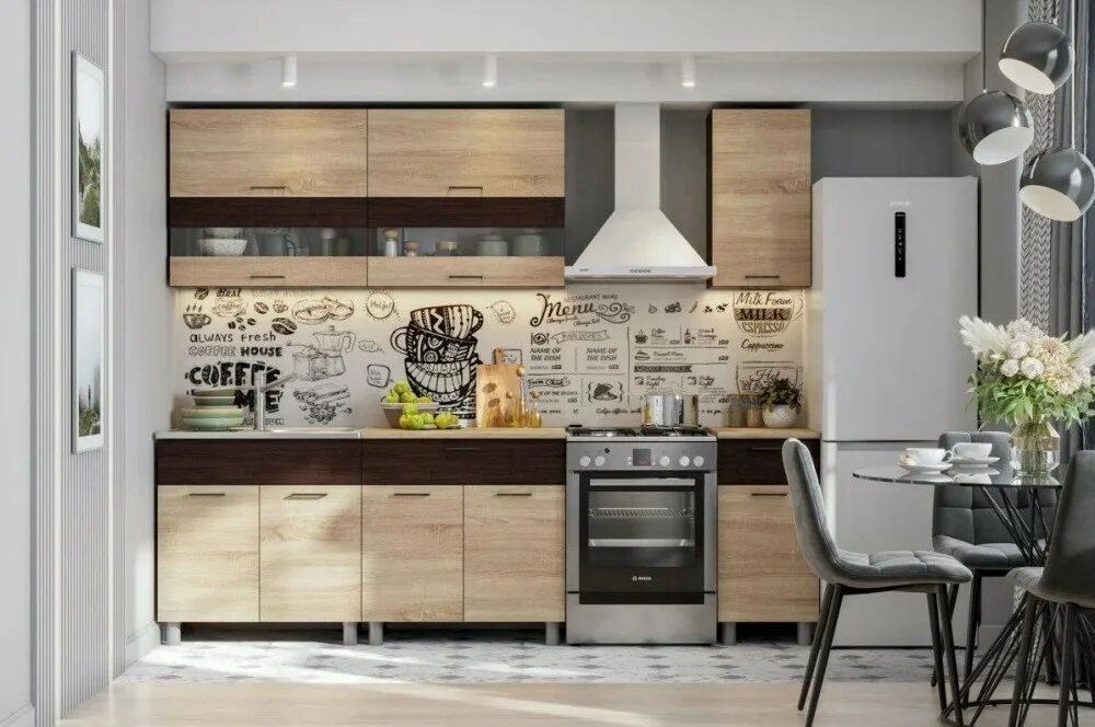 Кухонный гарнитур маша 2.0 фото Купить Кухонный гарнитур Кантри 2.0 + столешница ОК-МЕБЕЛЬ в Екатеринбурге