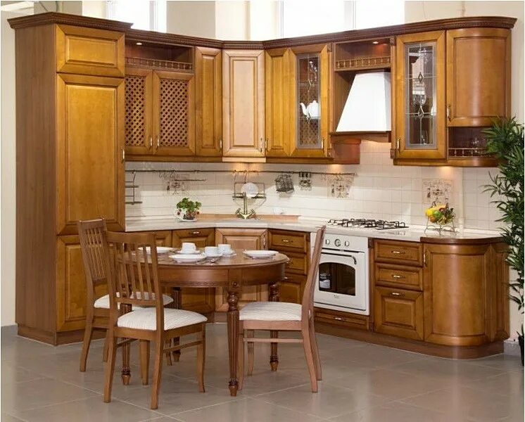 Кухонный гарнитур массив фото Кухня ms-12 заказать недорого в Москве - 1Кухонный