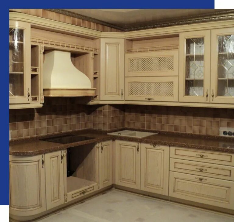 Кухонный гарнитур массив фото Кухни и мебель на заказ оптом от производителя в Ульяновске. Недорогая мебель по