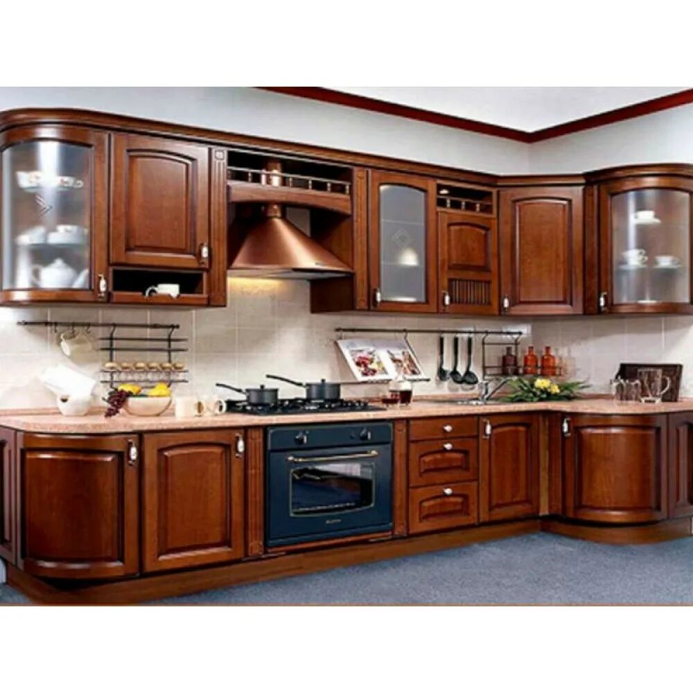 Кухонный гарнитур массив фото Массив 3 купить в Svp-mebel.ru Цена 30000 рублей Доставка по Москве и области