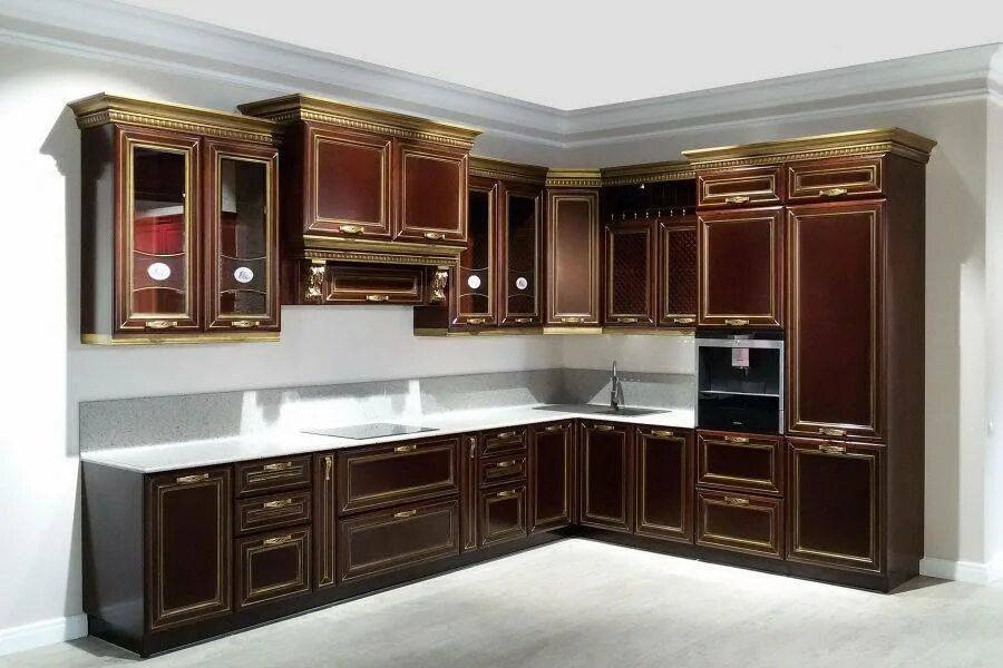 Кухонный гарнитур массив фото Красивая кухня VENECIA LUX KUCHENBERG купить в Санкт-Петербурге цена