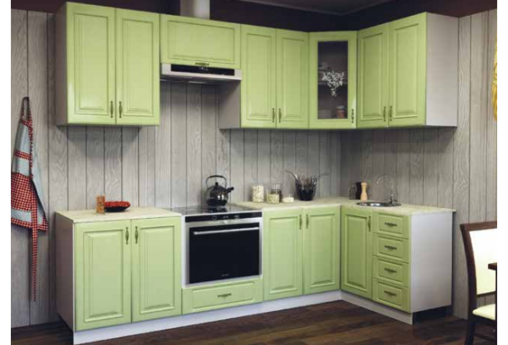 Кухонный гарнитур мдф фото Модульный кухонный гарнитур Квадро композиция № 2 купить в Санкт-Петербурге по ц