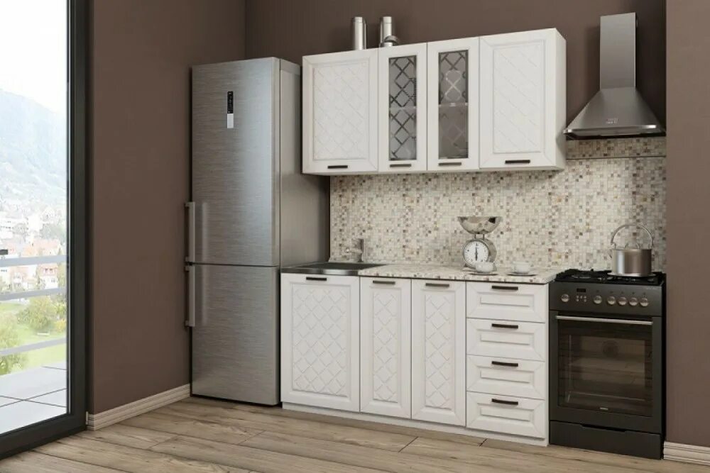 Кухонный гарнитур мдф фото Кухонный гарнитур Агава (1500) (Эра) купить в Екатеринбурге от интернет-магазина