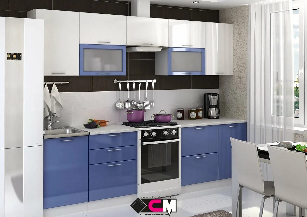 Кухонный гарнитур мдф фото Модульная кухня "Ксения" по цене 18618 ₽ купить в Томске