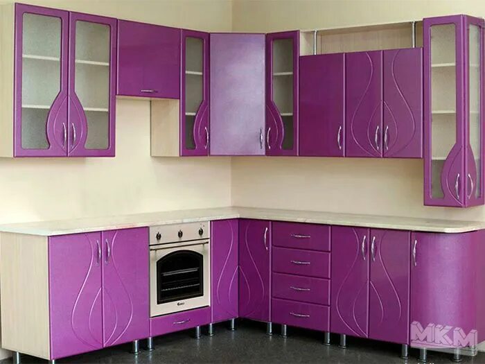 Кухонный гарнитур мдф фото Кухня МДФ K-10 купить в Москве - МКМ Мебель