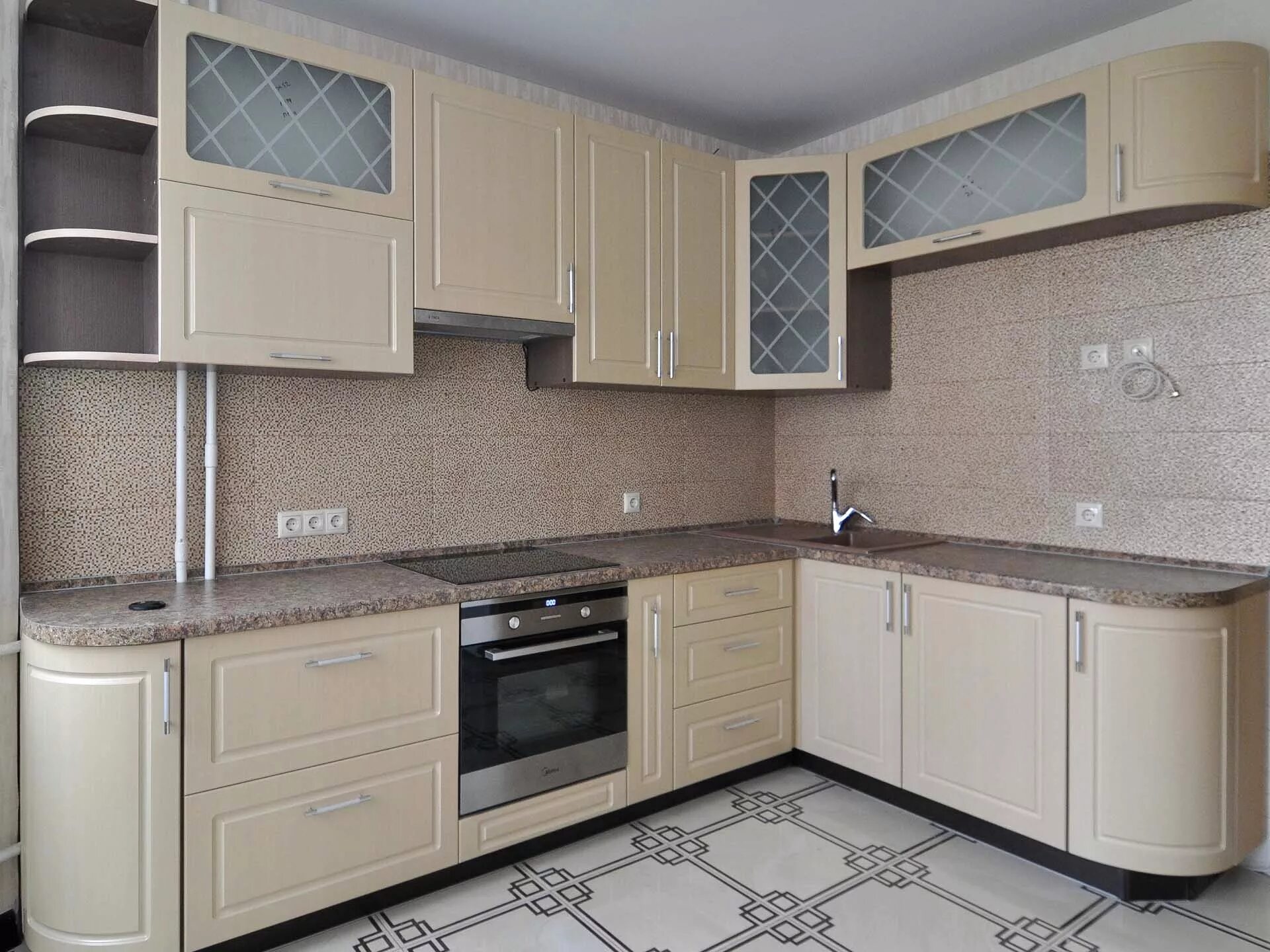 Кухонный гарнитур мдф фото Фото кухонных гарнитуров мдф в пластике и пленке