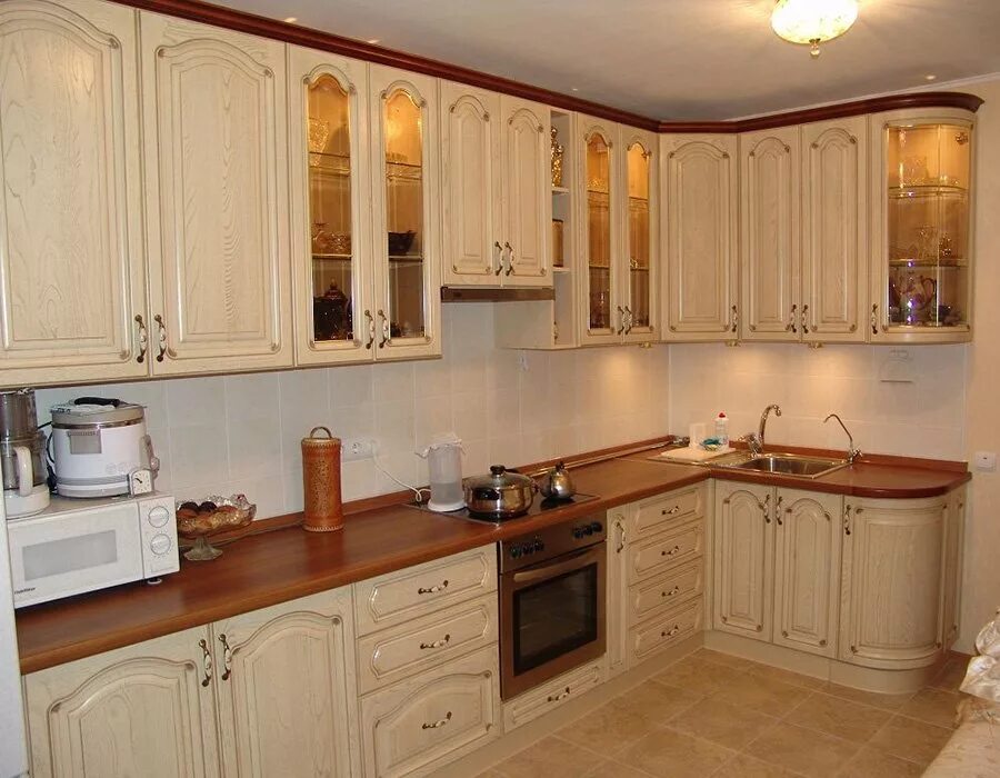 Кухонный гарнитур мдф фото Кухня "Ронда" купить в Москве по низкой цене от производителя в интернет-магазин