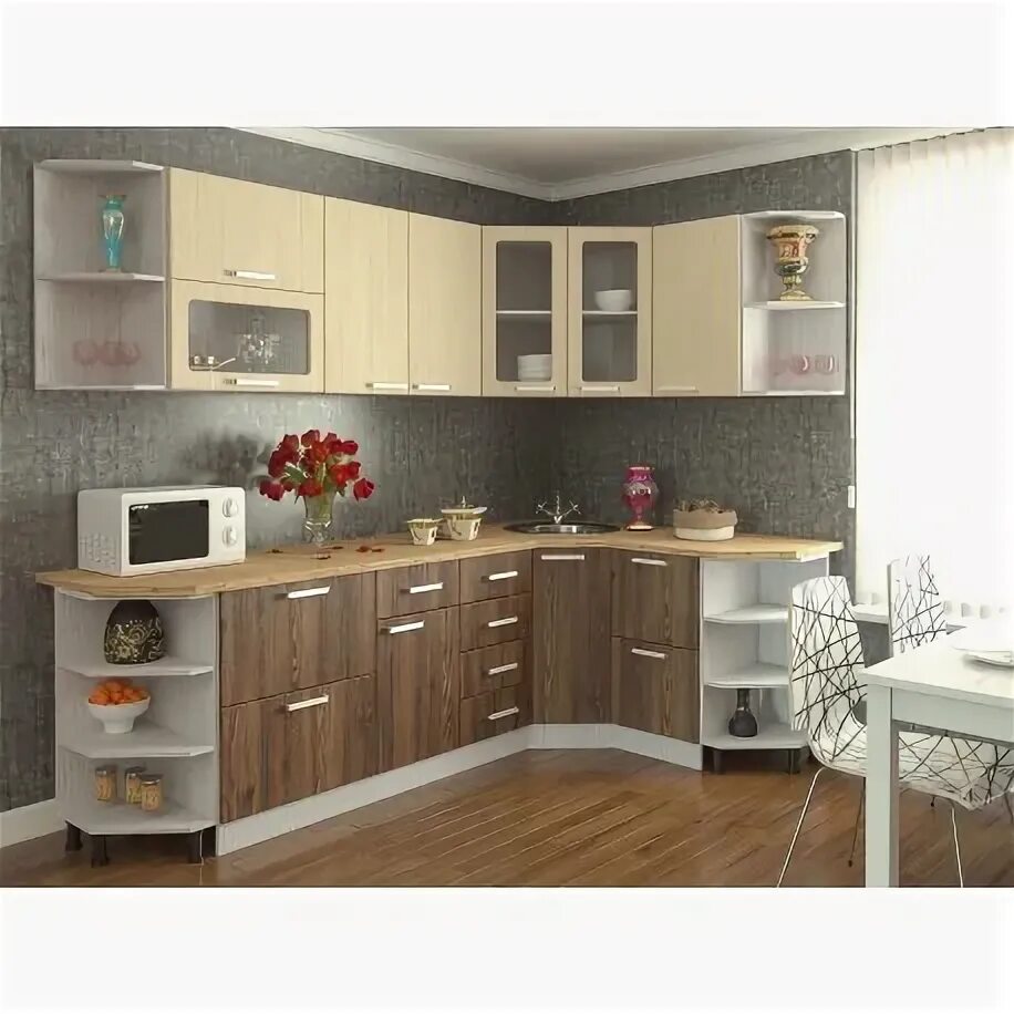 Кухонный гарнитур мдф фото Кухня Лилия DeLuxe-6 купить в Москве