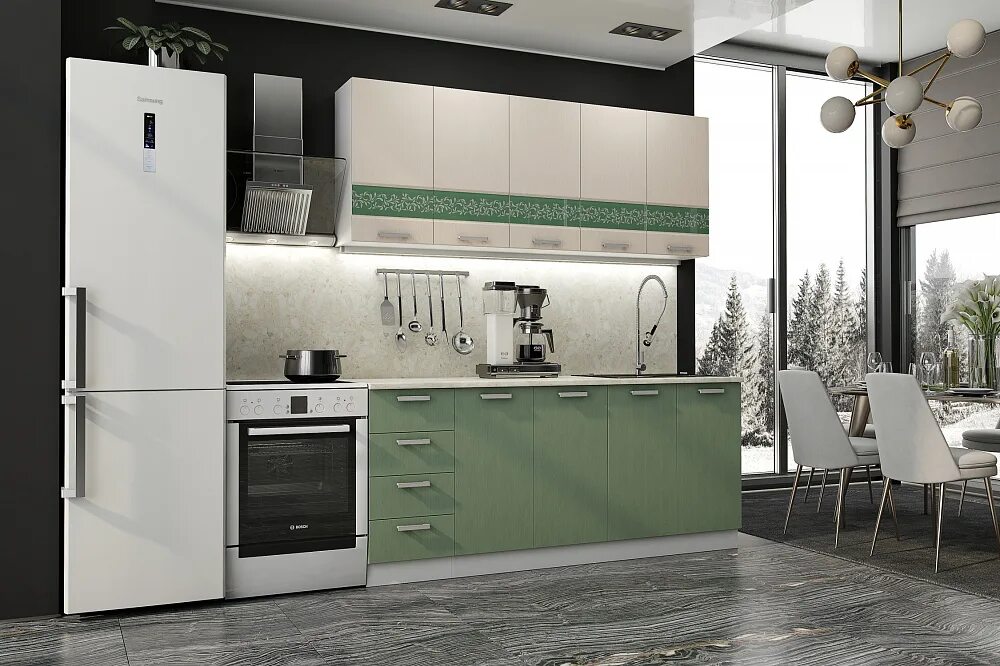 Кухонный гарнитур милена фото Кухня Милена 2.0 м шато крем / шато бали арт. 08-73313 купить в Нижнем Новгороде