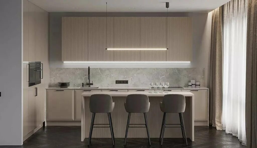 Кухонный гарнитур модные тенденции 2024 Дизайн кухни 2024-2025: модные идеи и тренды Стильные Кухни и Интерьеры Дзен