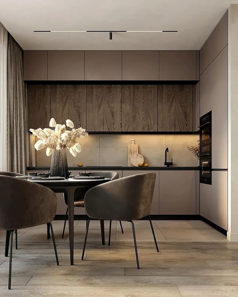 Кухонный гарнитур модный дизайн 2024 фото Дизайн кухни-гостиной в теплых тонах ***Ele HAND made*** Креативные идеи и МК Фо