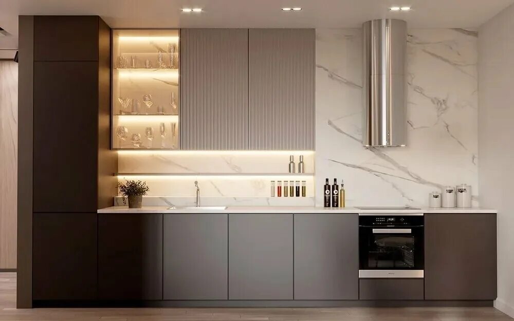 Кухонный гарнитур модный дизайн 2024 фото Кухонная Мебель 2024 какие сейчас основные тенденции