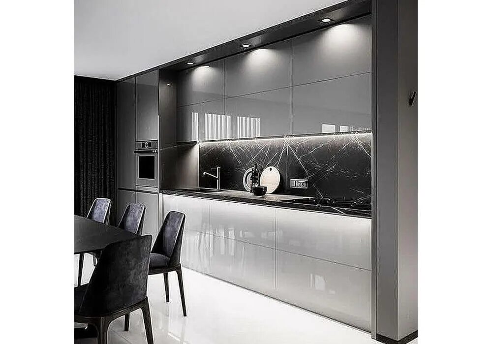 Кухонный гарнитур модный дизайн 2024 фото Кухня Moons глянец