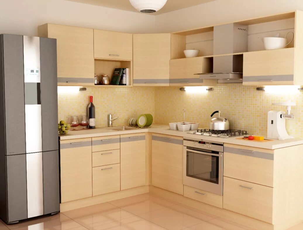 Кухонный гарнитур молочный цвет фото Сочетание цвета молочный дуб с другими. Образцы мебели цвета "дуб молочный". Осо