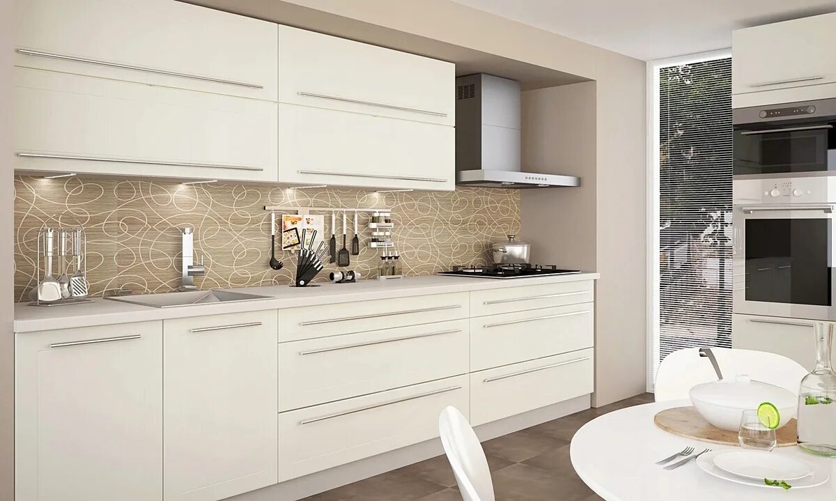 Кухонный гарнитур молочный цвет фото Купить Кухня QUATRO - Кухонные шкафы высокого качества: отзывы, фото и характери