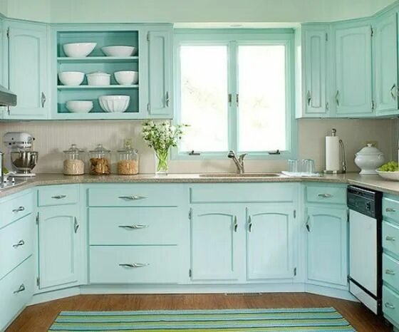 Кухонный гарнитур мятного цвета фото mint green kitchen Kitchen inspirations, Home kitchens, Kitchen decor