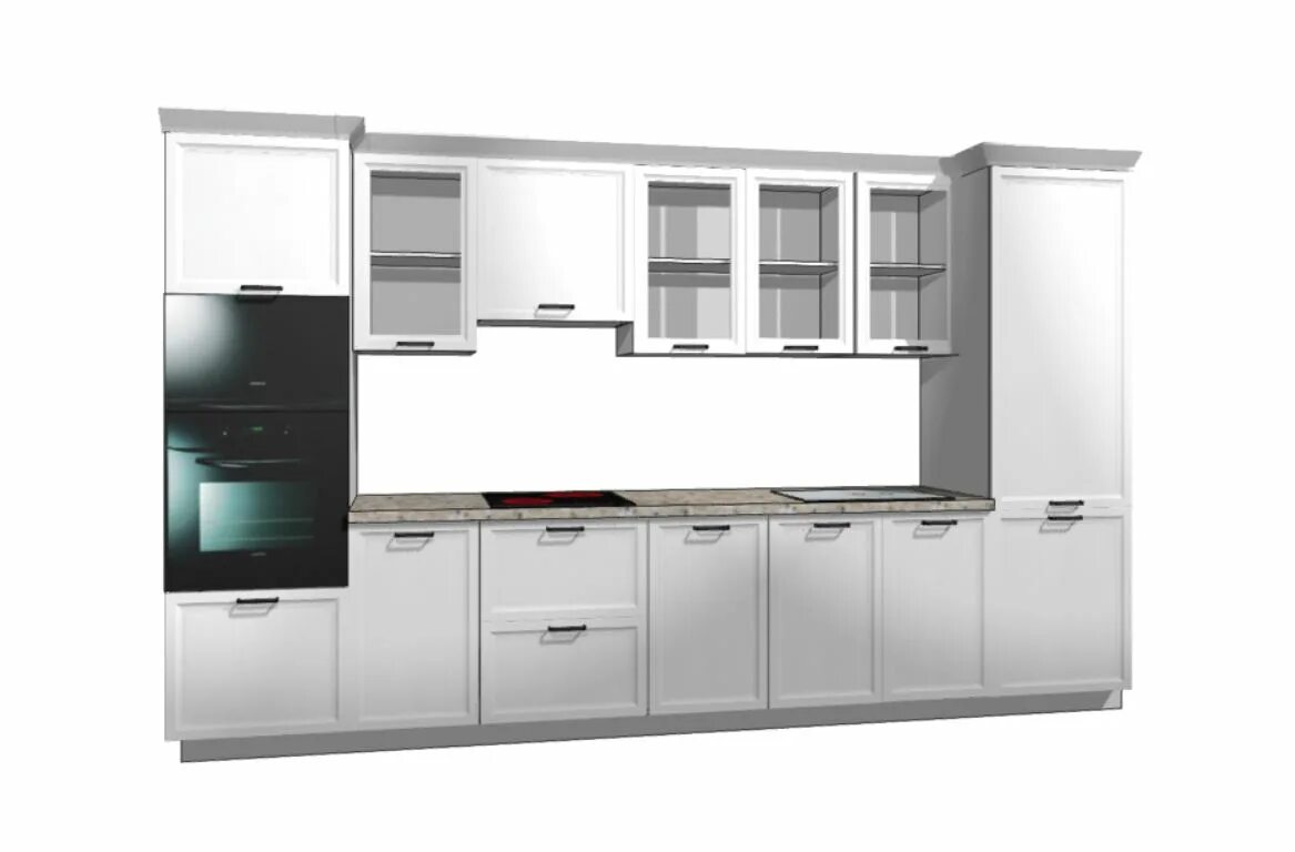 Кухонный гарнитур на 2 метра прямой фото Кухня Столетти МИЛАН ПРАКТИКО прямая 3,6 метра - Кухни Столетти - производство в