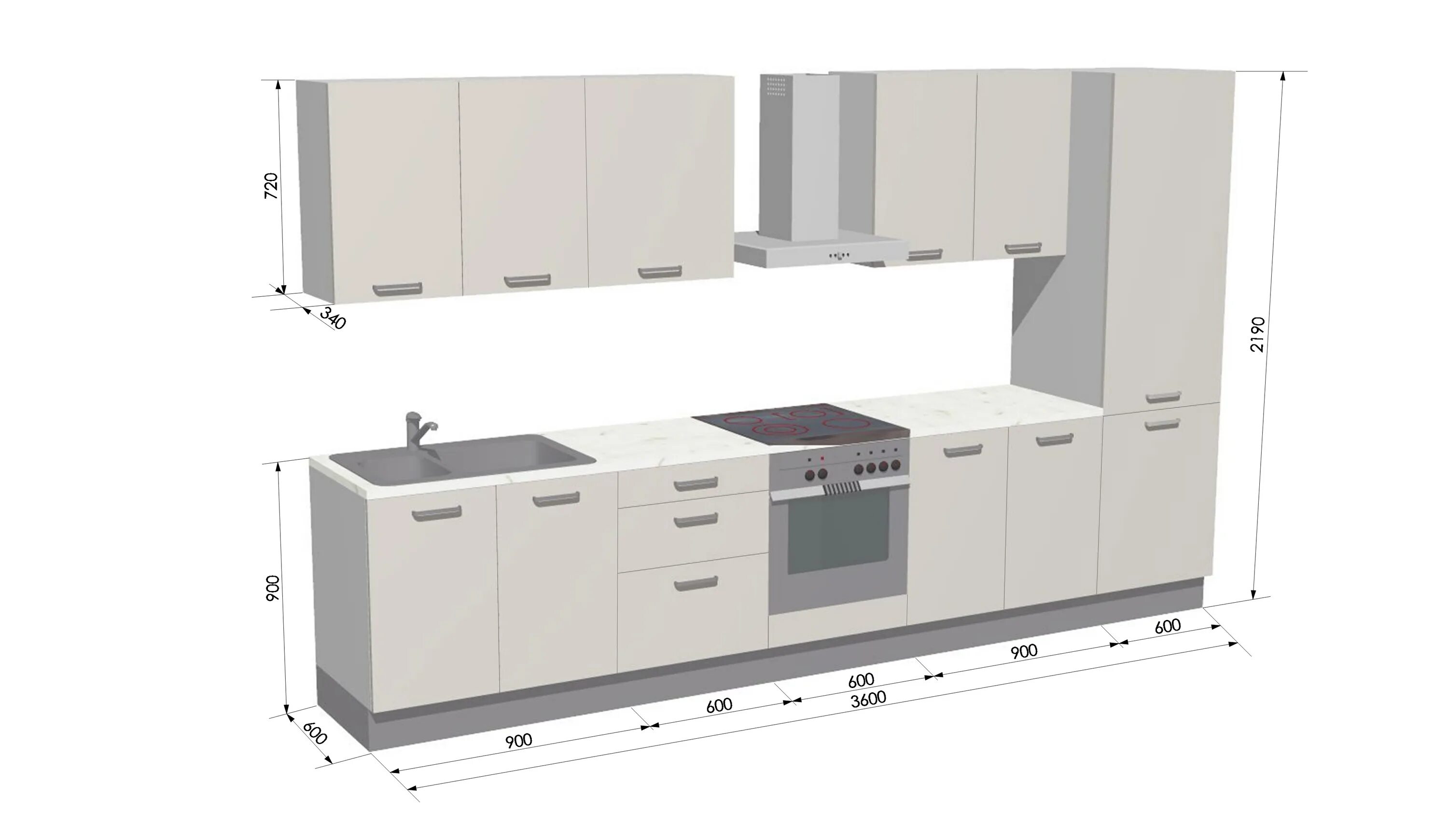 Кухонный гарнитур на 2 метра прямой фото Кухня 4 метра в длину - CormanStroy.ru