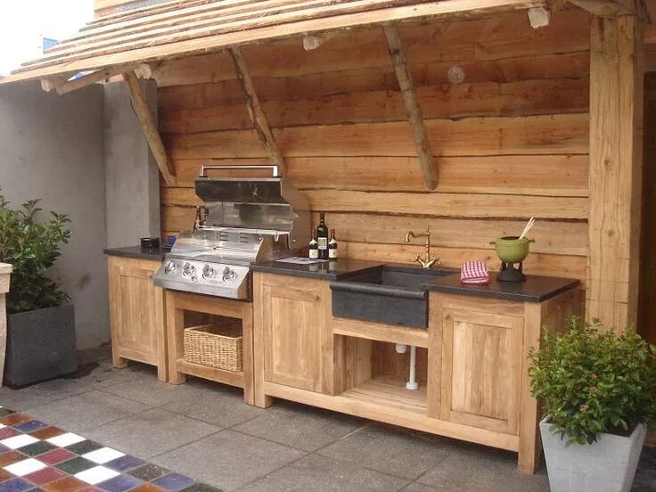 Кухонный гарнитур на дачу своими руками Buitenkeuken. Inspiratie voor in de tuin Pinterest Tuin, My husband and Van Diy 